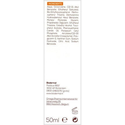 Cremă solară față, Biodermal, SPF 30, 50ml, pentru piele sensibilă