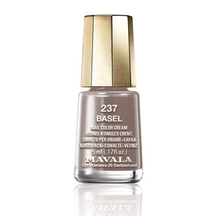 Esmală pentru unghii, Mavala, Mini Color Nail Polish 237 Basel, 5ml, gri-nude