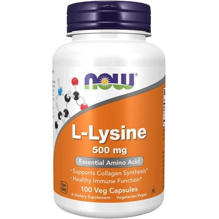 Pastile L-Lizină 500 mg, 100 bucăți, NOW Foods