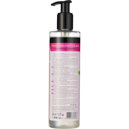 Șampon Volumizant Organic Shop, Zmeură & Acai, 200ml, Ambalaj Plastic Transparent cu Pompă Neagră