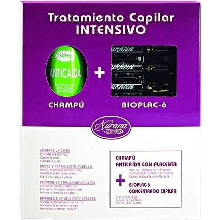 Șampon Nuranza Anticădere cu Placenta, 100ml, Set Tratament