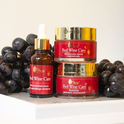 Set Anti-îmbătrânire, Ava Laboratorium, Red Wine Care, roșu, 3 piese