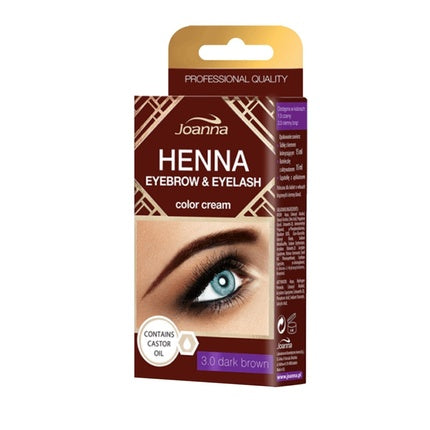 Kit colorare sprâncene, Joanna, 15ml, cremos, negru maroniu