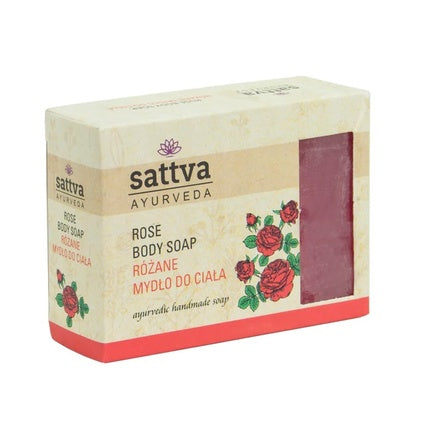 Săpun corporal Sattva Ayurveda cu trandafir, 125g