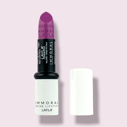 Layla Immoral Shine Lipstick 18, ruj lucios, culoare mov
