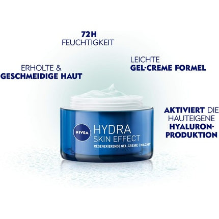 Cremă de Noapte Nivea Hydra Skin Effect cu Acid Hialuronic, 50ml
