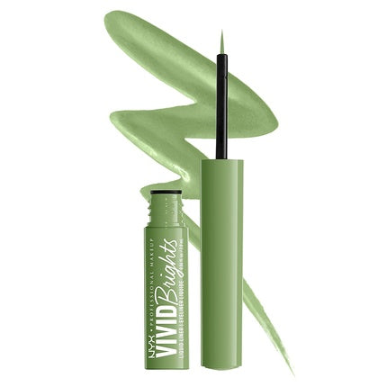 Creion lichid pentru ochi NYX Professional Makeup Vivid Brights Smear-Resistant Eyeliner Ghosted Green