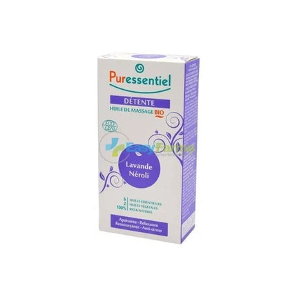 Ulei de masaj relaxant, Puressentiel, Lavandă și Neroli, 100 ml, Organic