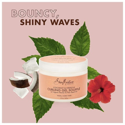 Gel pentru bucle, Shea Moisture, Coconut si Hibiscus, 340g