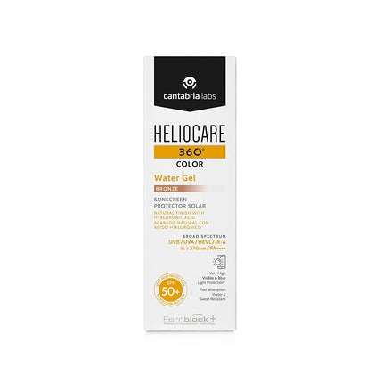 Gel colorat de protecție solară, Heliocare 360, SPF 50+, bronz, 50ml