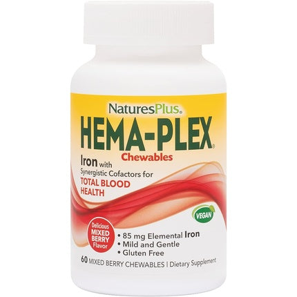 Supliment alimentar, Nature's Plus, Hemaplex II, 60 comprimate