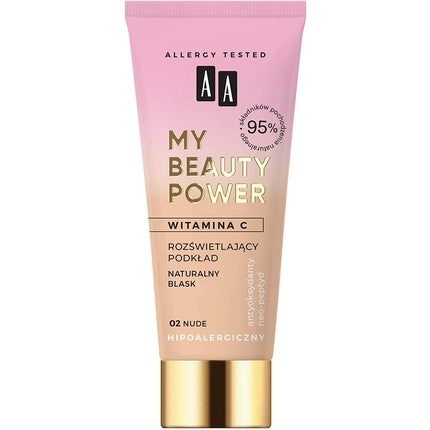 Primer față AA My Beauty Power Luminous, Nude, 30 ml
