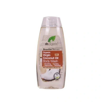 Gel de Duș Dr Organic cu Ulei de Cocos Virgin, 250ml