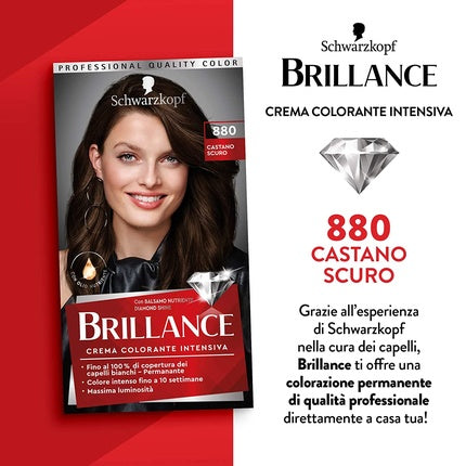 Vopsea păr, Schwarzkopf, Brillance, Castaniu Întunecat