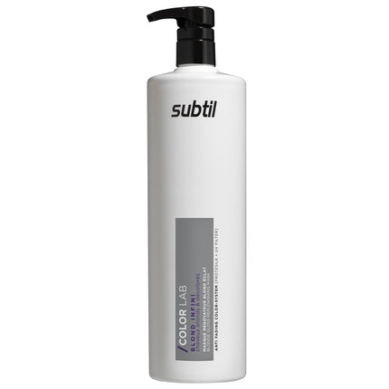 Subtil Color Lab Care Blond Maskconditioner, 1000 ml, alb cu pompă neagră