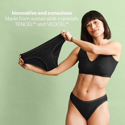 Lenjerie Internă Menstruală Allmatters, Leak-Free, Material TENCEL™, Culoare Neagră
