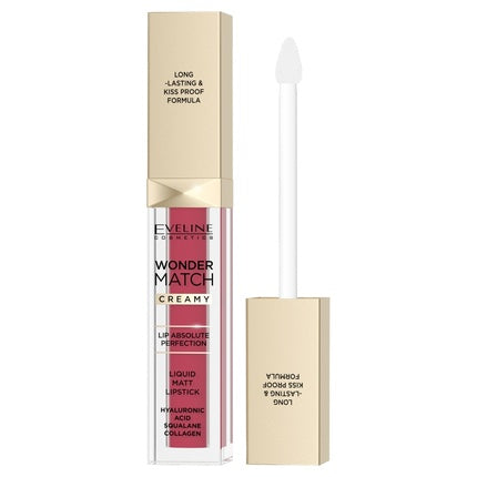 Ruj Lichid Mat Eveline Cosmetics Wonder Match, Culoare Roz, 68ml