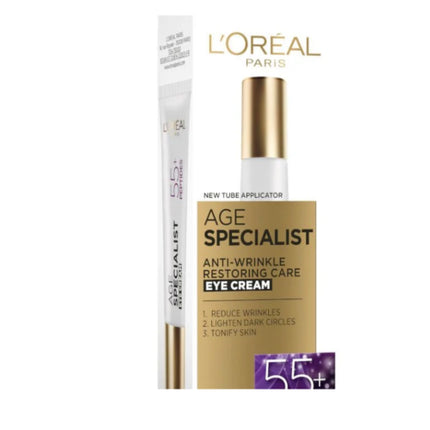 Cremă Ochi, L'Oréal, Age Specialist 55+, 15ml, alb