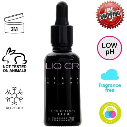 Ser Anti-Aging Liqc Night 0.3% Retinol, 30ml, Negru