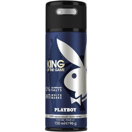 Body Spray, Playboy, King of the Game, albastru argintiu, capac negru