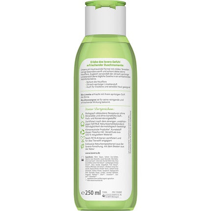 Gel Duș Lavera Refreshing Care, Lime Organic & Lemongrass, 250ml