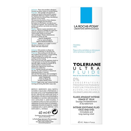 Fluid față și ochi, La Roche-Posay, Toleriane Ultra, alb