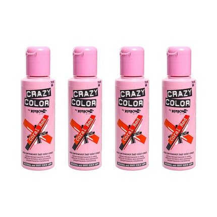Vopsea de păr Crazy Color, semi-permanentă, roșu intens, 100ml