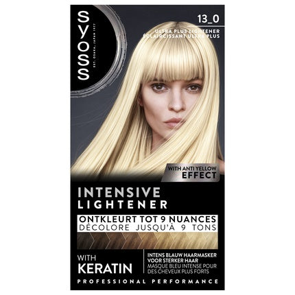 Syoss Colors 13-0 Ultra Plus Lightener, Decolorant pentru par, cu keratină și efect anti-gălbuie