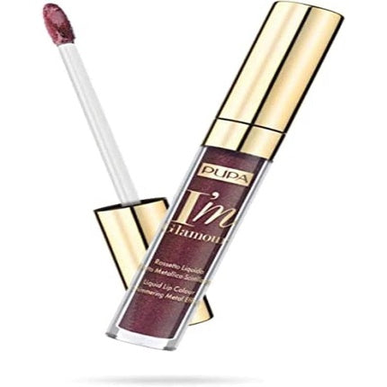 Ruj lichid metalic Pupa Milano I'm Glamor Violet Brown 2.7ml