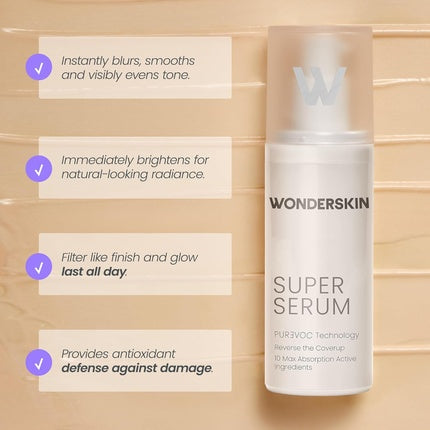 Ser anti-îmbătrânire Wonderskin, Super Serum, alb