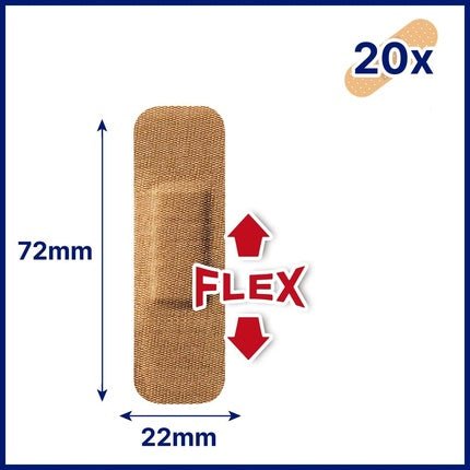 Hansaplast Elastic Plasters, bandă adezivă elastică, color bej, 20 buc