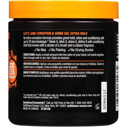 Gel de păr Let's Jam, SoftSheen-Carson, Extra Hold, 118 ml