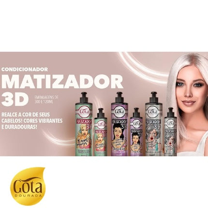 Vopsea păr, Gota Dourada, Matizador 3D, negru