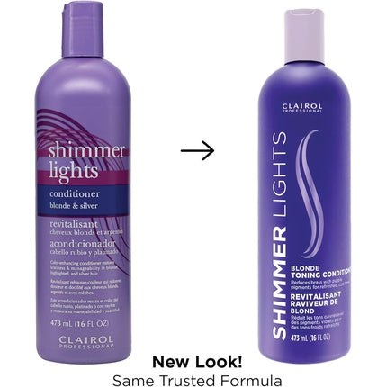 Condiționator Clairol Professional Shimmer Lights pentru păr blond și argintiu - 473 ml