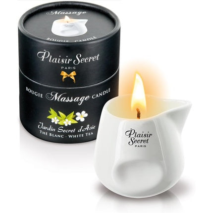 Lumânare de masaj, Plaisirs Secrets, ceai alb, 80 ml