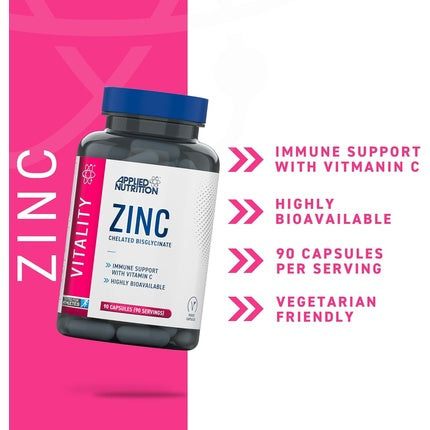 Supliment Alimentar Zinc 15mg, Applied Nutrition, 90 Capsule