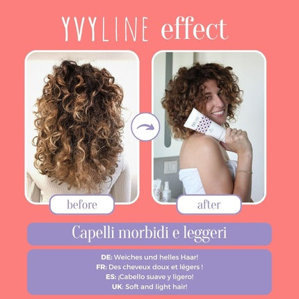 Gel păr creț, Yvyline, 200ml, alb cu model floral