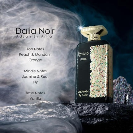 Parfum Adyan, Dalia Noir, negru, design floral