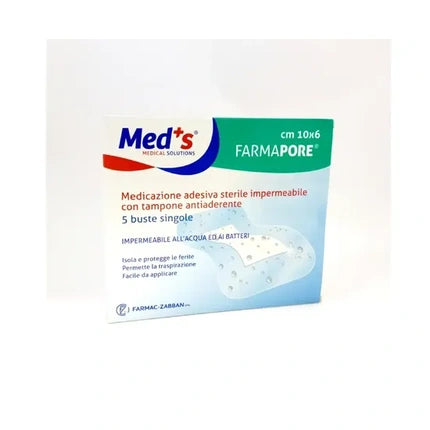 Medis Farmapore, Bandaje impermeabile cu tampon antiaderent, 10x6 cm, 5 bucăți