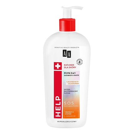 Gel de duș și baie 2in1, Aa, calmant și protector, 400ml