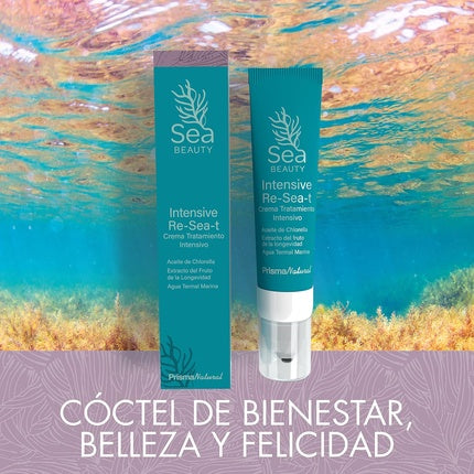 Cremă facială, Prismanatural, Intensive Re-Sea-t, albastru