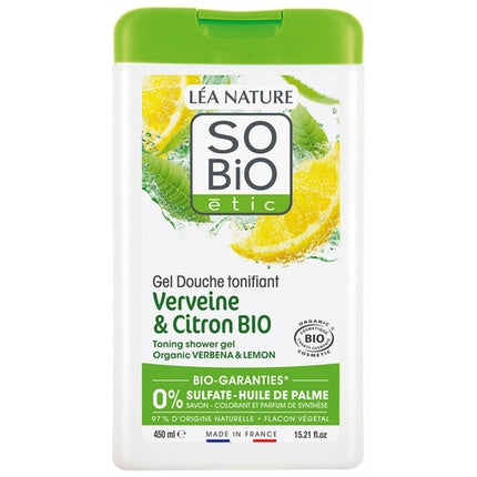 Gel de duș bio, Léa Nature, So Bio Étic, Verbena și Lămâie Organică, 450 ml