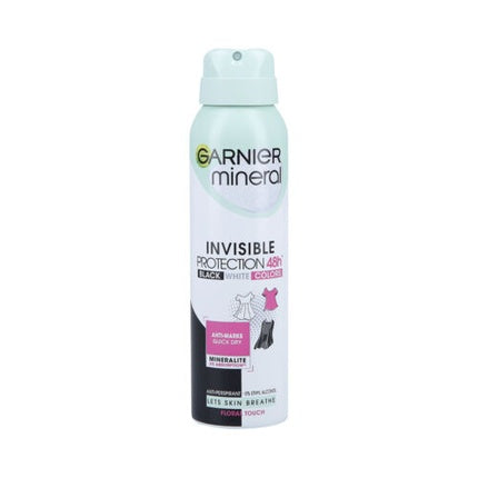 Deodorant spray femei, Garnier, Invisible Black White Colors, 150 ml