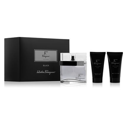 Set Cadou Parfum Salvatore Ferragamo F By Ferragamo Black, 100 ml + Gel Duș 75 ml + Bălsam After Shave 75 ml