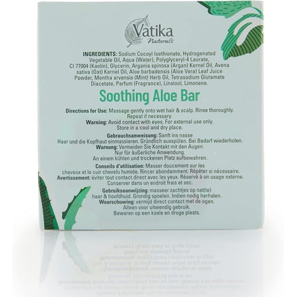 Șampon solid Vatika Naturals pentru calmarea scalpului cu Aloe Vera și Mentă, 75g