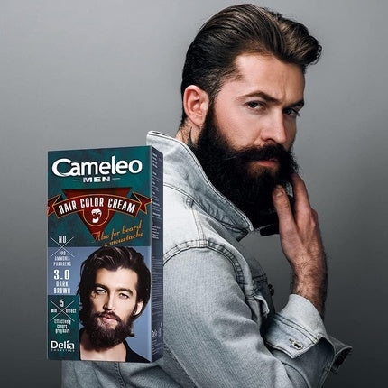 Vopsea de păr Cameleo Men, permanentă, maro închis, 30ml