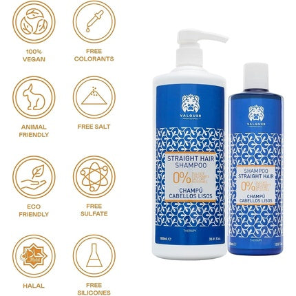 Șampon Păr Lins Valquer Profesional 400ml, Albastru