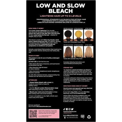 Kit de decolorare Bleach London Low and Slow, pentru păr creț, coily și fin, 222 g