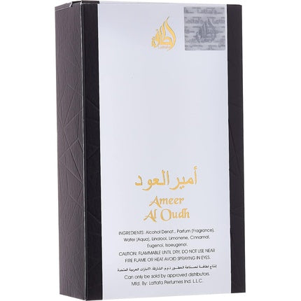 Parfum unisex, Lattafa, Ameer Al Oud, sticlă transparentă, 100ml