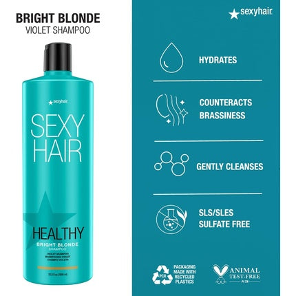 Șampon Sexy Hair, Healthy Bright Blonde, violet, 940ml